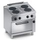 Cucina elettrica 4 piastre tonde top + forno e.statico 1/1 X2CUE10FF